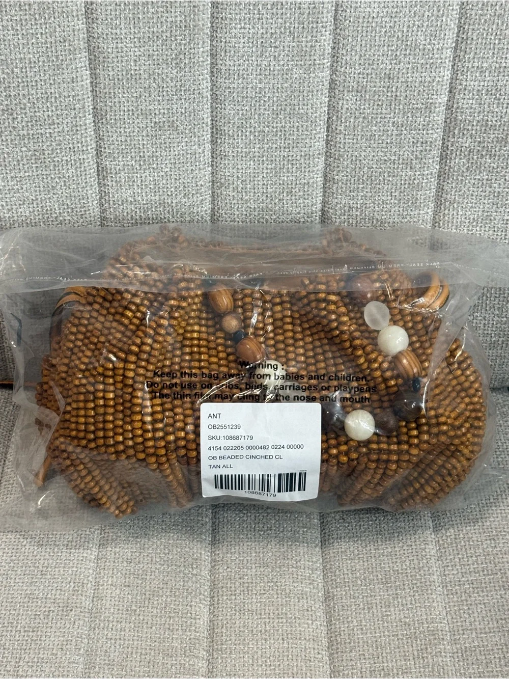 Celandine Beaded Cinched Clutch Bag